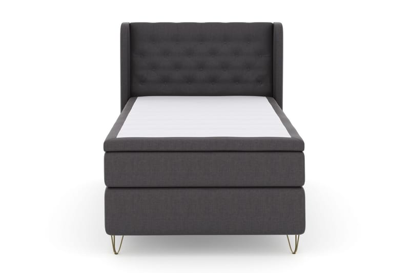 Select No 4 Komplett Sängpaket 120x200 Medium - Mörkgrå/Metall V-form - Möbler - Säng - Komplett sängpaket