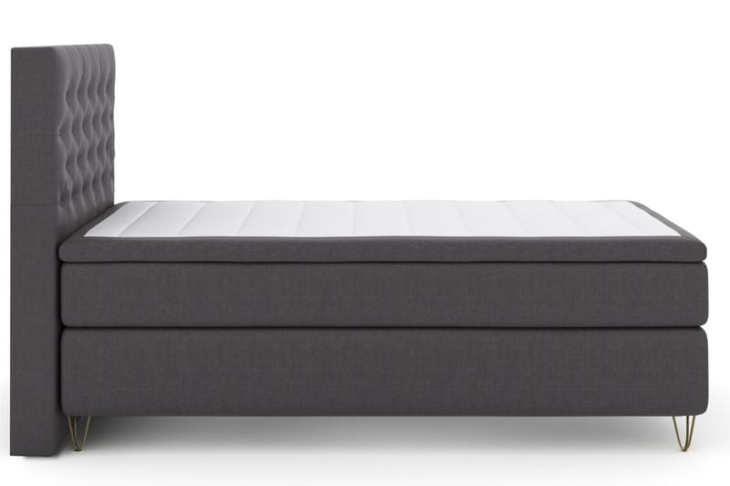 Select No 4 Komplett Sängpaket 120x200 Medium - Mörkgrå/Metall V-form - Möbler - Säng - Komplett sängpaket