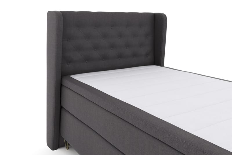 Select No 4 Komplett Sängpaket 120x200 Medium - Mörkgrå/Metall V-form - Möbler - Säng - Komplett sängpaket