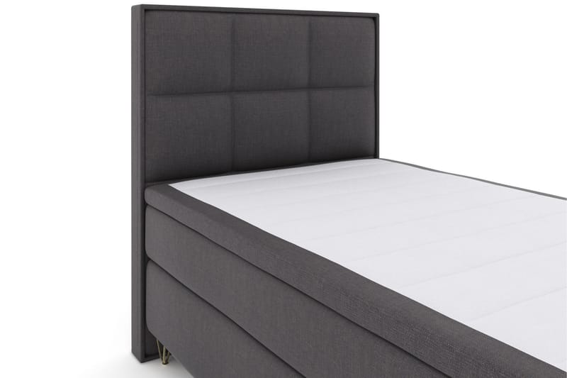 Select No 4 Komplett Sängpaket 120x200 Medium - Mörkgrå/Metall V-form - Komplett sängpaket - Kontinentalsäng