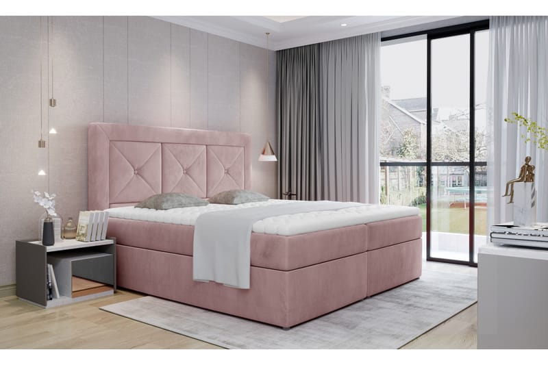 Sidria Sängpaket 140x200 cm - Ljusrosa - Möbler - Säng - Komplett sängpaket