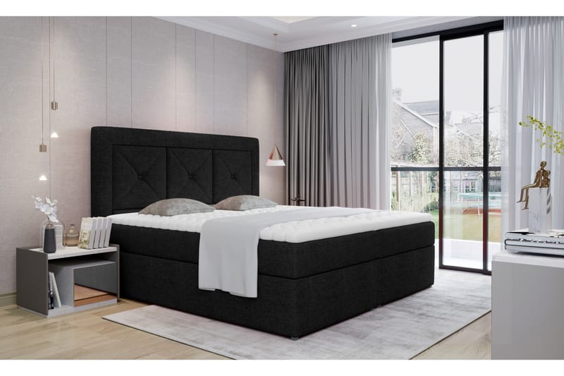 Sidria Sängpaket 140x200 cm - Svart - Möbler - Säng - Komplett sängpaket