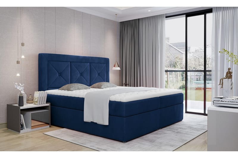 Sidria Sängpaket 160x200 cm - Blå - Komplett sängpaket