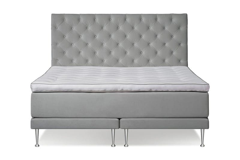 VICTORIA Kontinentalsäng 160 - Ljusgrå - Möbler - Säng - Kontinentalsäng