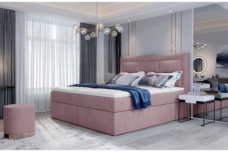 Vivera Sängpaket 140x200 cm - Ljusrosa - Komplett sängpaket