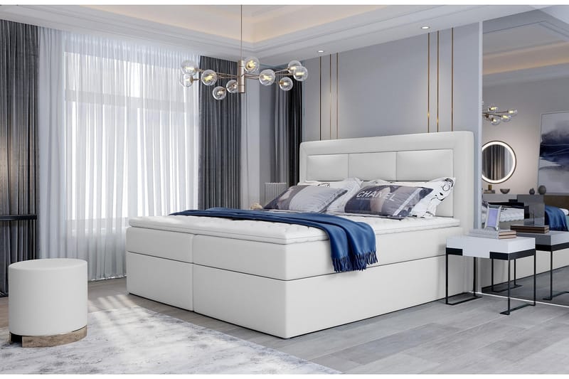 Vivera Sängpaket 160x200 cm - Läder/Vit - Möbler - Säng - Komplett sängpaket