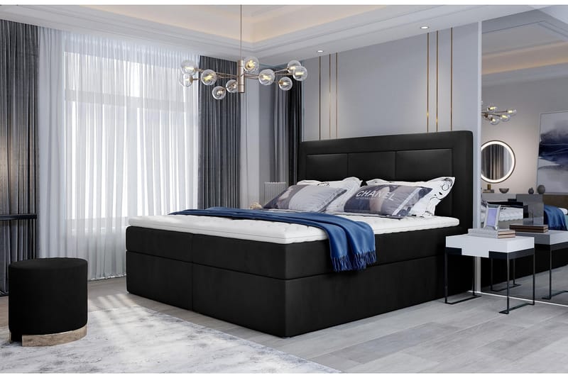 Vivera Sängpaket 160x200 cm - Svart - Komplett sängpaket