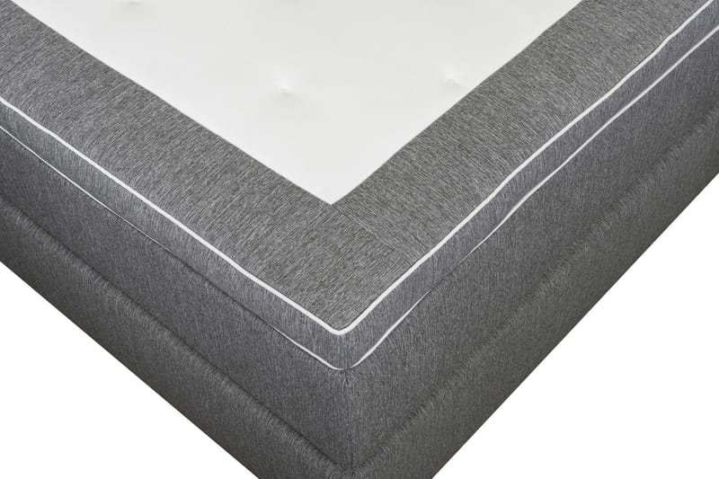 Kontinentalsäng 120 x 200 cm + sänggavel grå - Grå - Möbler - Säng - Komplett sängpaket