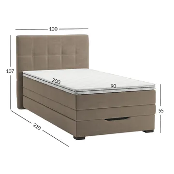 Kontinentalsäng Holvik 90x200 cm - beige - Möbler - Säng - Enkelsäng