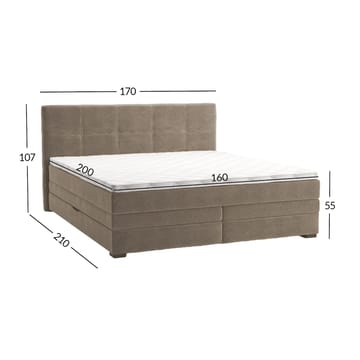 Kontinentalsäng Jeep 160x200 cm - Beige - Möbler - Säng - Kontinentalsäng
