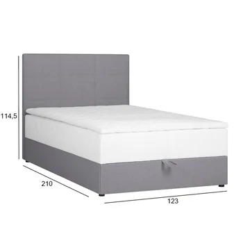 Kontinentalsäng Kalen med madrass 120x200 cm - grå - Möbler - Säng - Enkelsäng