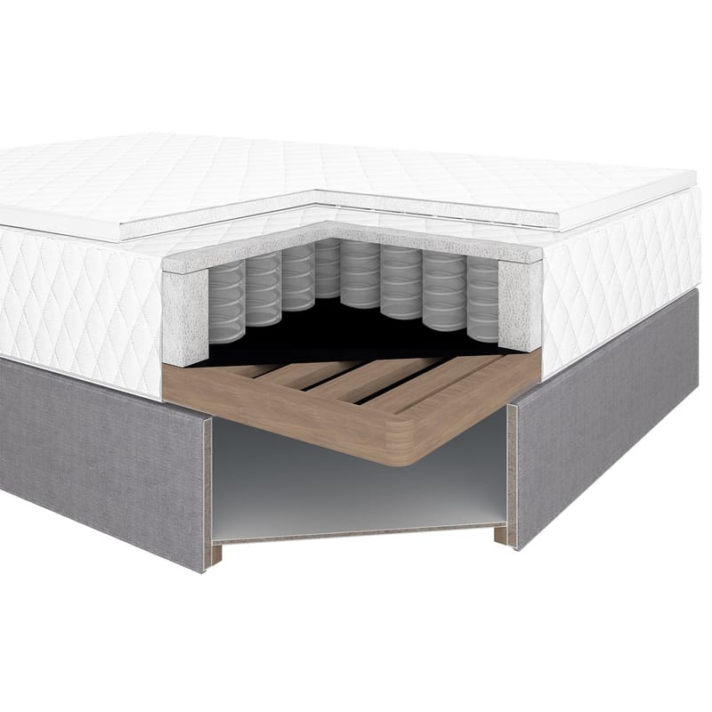 Kontinentalsäng Kalen med madrass 120x200 cm - grå - Möbler - Säng - Enkelsäng