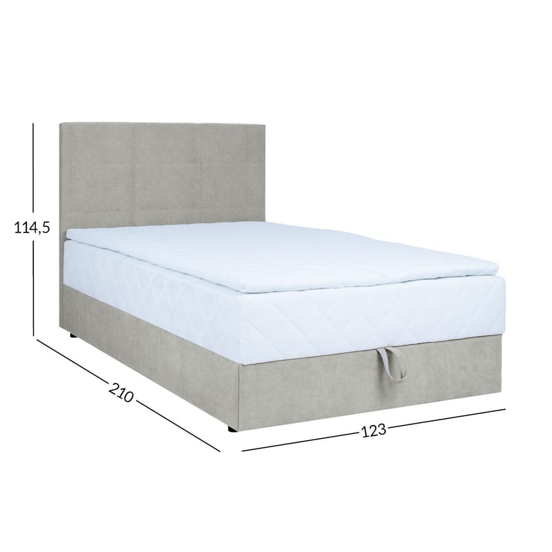 Kontinentalsäng Kalen med madrass 120x200 cm - mörkbeige - Möbler - Säng - Kontinentalsäng