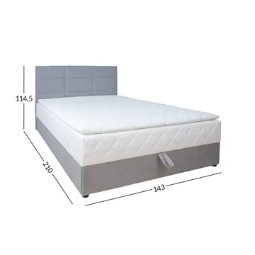 Kontinentalsäng Kalen med madrass 140x200 cm - grå - Möbler - Säng - Enkelsäng