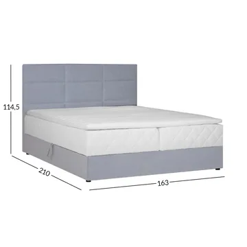 Kontinentalsäng Kalen med madrass 160x200 cm - grå - Möbler - Säng - Kontinentalsäng
