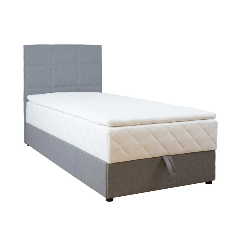 Kontinentalsäng Kalen med madrass 90x200 cm - Grå - Möbler - Säng - Enkelsäng