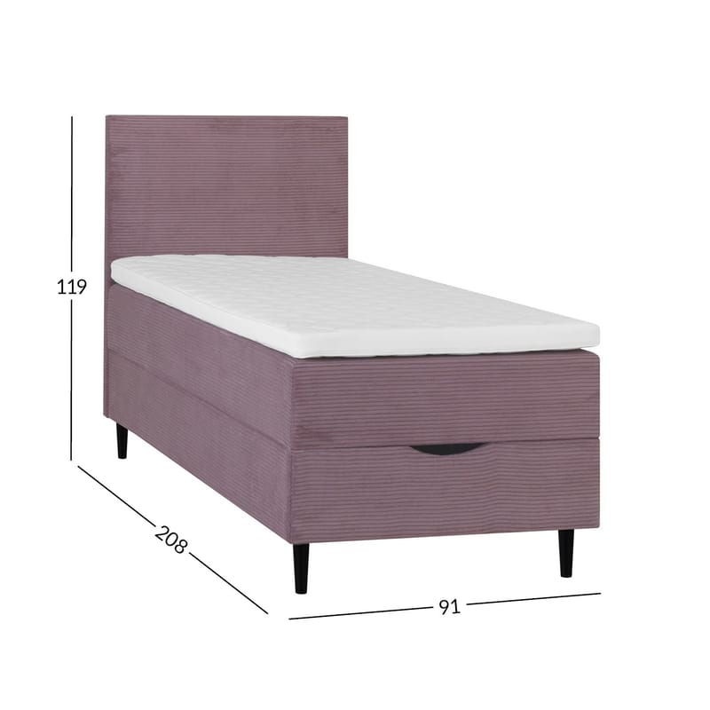Kontinentalsäng Odviks 90x200 cm - Rosa - Möbler - Säng - Enkelsäng