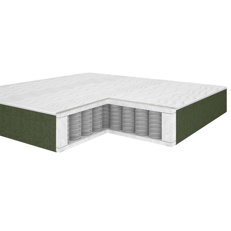 Kontinentalsäng Olsvik 160x200 cm med madrass - grön - Möbler - Säng - Kontinentalsäng