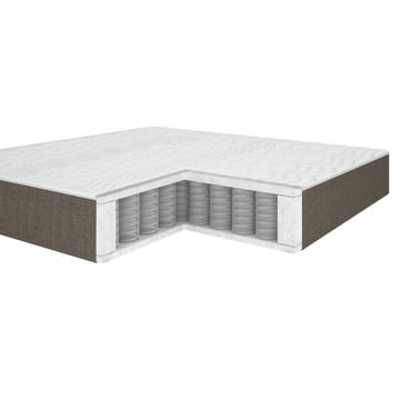 Kontinentalsäng Olsvik 160x200 cm med madrass - Mörkbeige - Möbler - Säng - Kontinentalsäng