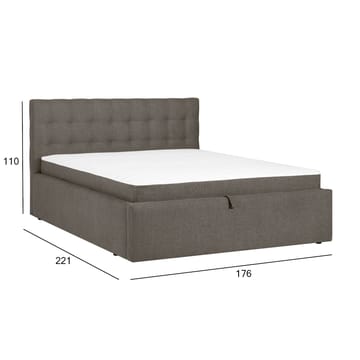 Kontinentalsäng Olsvik 160x200 cm med madrass - Mörkbeige - Möbler - Säng - Kontinentalsäng