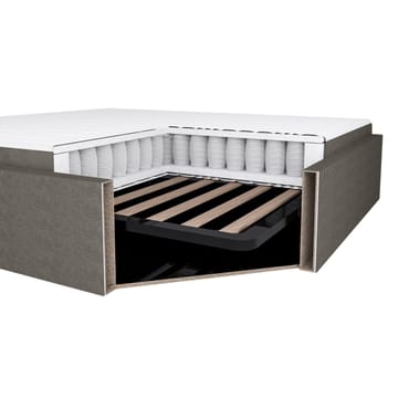 Kontinentalsäng Olsvik 160x200 cm med madrass - Mörkbeige - Möbler - Säng - Kontinentalsäng