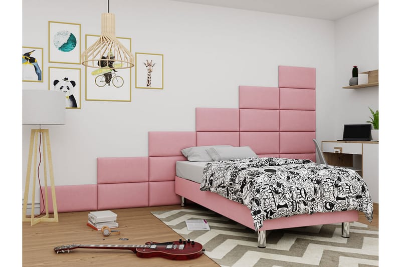 Adeliza Kontinentalsäng 80x200 cm - Rosa - Möbler - Säng - Kontinentalsäng