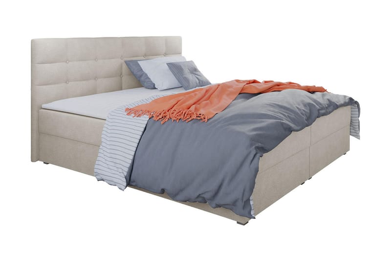 Alvito Kontinentalsäng 140x200 cm med Sänggavel - Beige - Möbler - Säng - Kontinentalsäng
