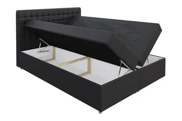 Asti Sängpaket 200x200 LED-belysning - Svart - Möbler - Säng - Kontinentalsäng