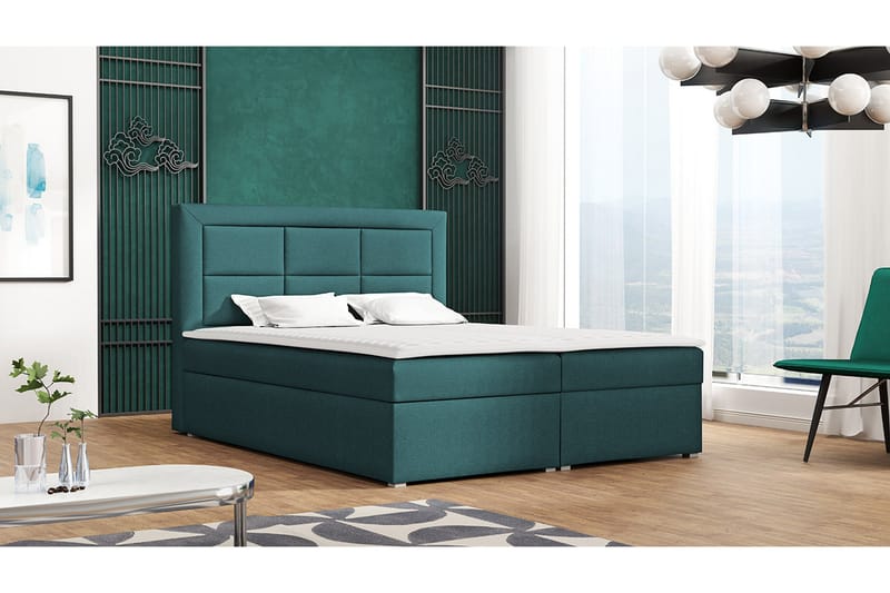 Axlunda Box Kontinentalsäng 140x215 cm LED-belysning - Beige - Möbler - Säng - Kontinentalsäng