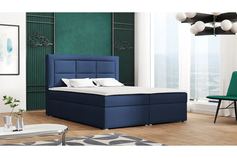 Axlunda Box Kontinentalsäng 160x215 cm - Blå - Möbler - Säng - Kontinentalsäng