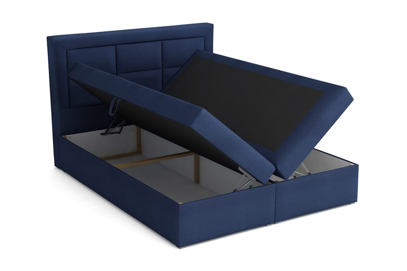 Axlunda Box Kontinentalsäng 160x215 cm LED-belysning - Blå - Möbler - Säng - Kontinentalsäng
