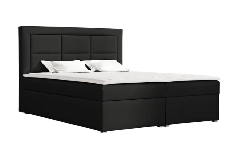 Axlunda Box Kontinentalsäng 180x215 cm LED-belysning - Svart - Möbler - Säng - Kontinentalsäng