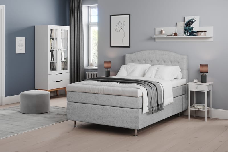 Belda Sängpaket 120x200 Fast - Ljusgrå - Möbler - Säng - Komplett sängpaket
