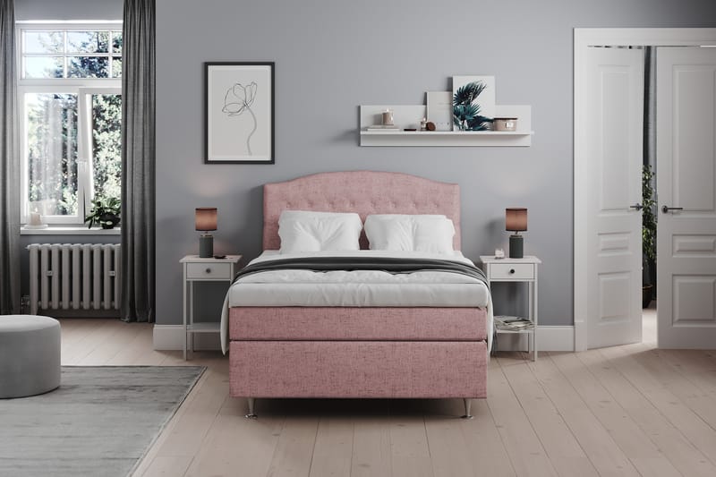 Belda Sängpaket 120x200 Fast - Rosa - Komplett sängpaket - Kontinentalsäng