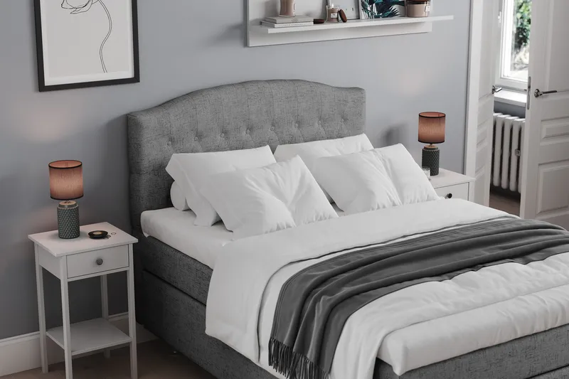 Belda Sängpaket 120x200 Medium - Grå - Möbler - Säng - Kontinentalsäng