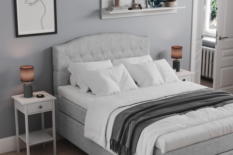 Belda Sängpaket 120x200 Medium - Ljusgrå - Komplett sängpaket - Kontinentalsäng