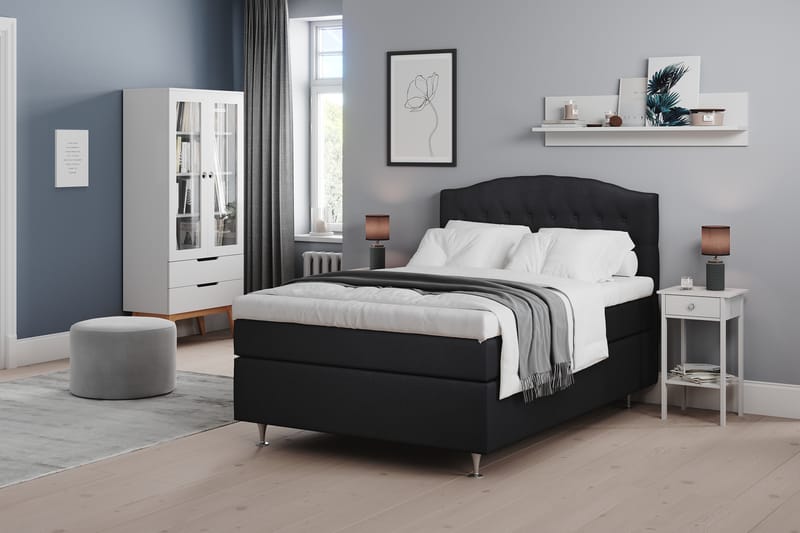 Belda S�ängpaket 140x200 Medium - Svart - Komplett sängpaket - Kontinentalsäng - Dubbelsäng