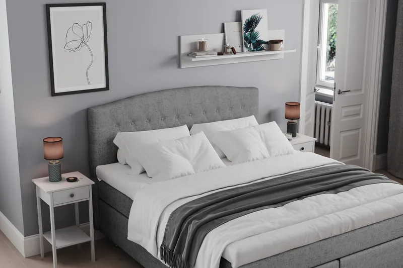 Belda Sängpaket 160x200 Fast - Grå - Möbler - Säng - Kontinentalsäng