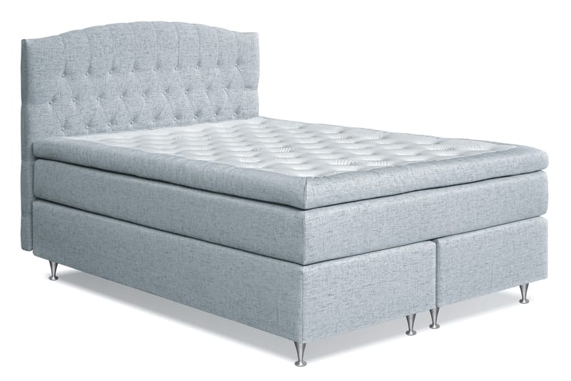 Belda Sängpaket 160x200 Fast/Medium - Ljusblå - Komplett sängpaket - Kontinentalsäng - Dubbelsäng