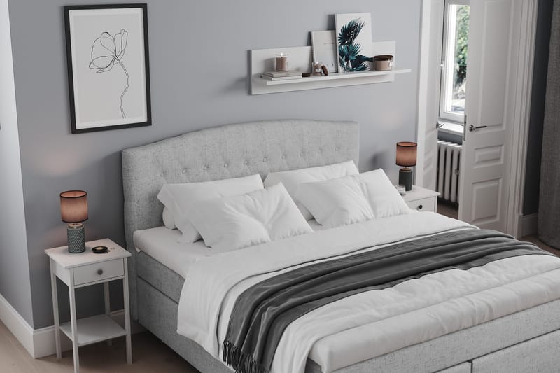 Belda Sängpaket 160x200 Fast/Medium - Ljusgrå - Möbler - Säng - Kontinentalsäng