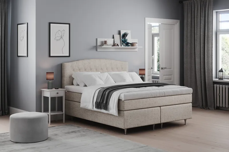 Belda Sängpaket 180x200 Fast - Beige - Möbler - Säng - Kontinentalsäng