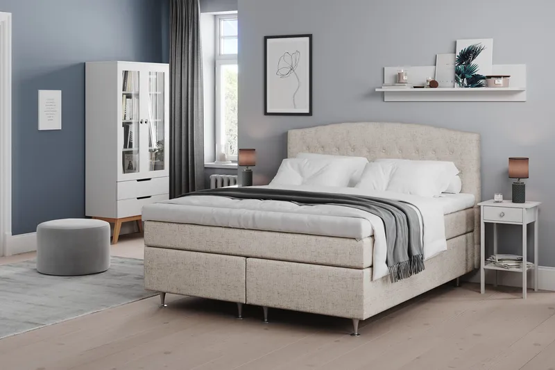 Belda Sängpaket 180x200 Fast - Beige - Möbler - Säng - Kontinentalsäng