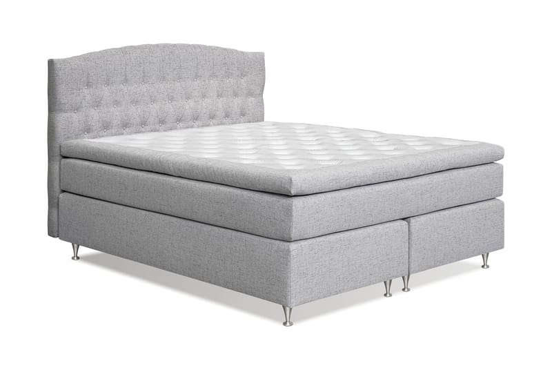 Belda Sängpaket 180x200 Fast - Ljusgrå - Dubbelsäng - Komplett sängpaket - Kontinentalsäng