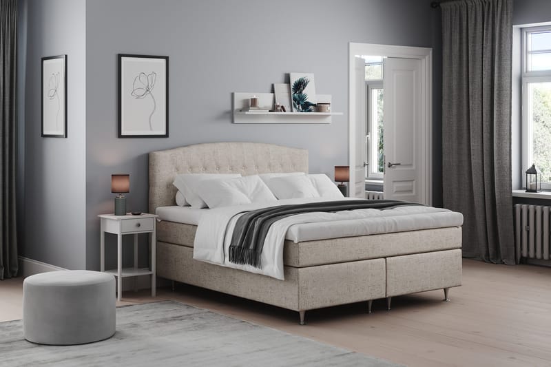 Belda Sängpaket 180x200 Fast/Medium - Beige - Möbler - Säng - Kontinentalsäng