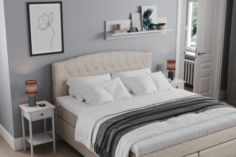 Belda Sängpaket 180x200 Fast/Medium - Beige - Komplett sängpaket - Kontinentalsäng - Dubbelsäng