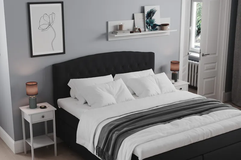 Belda Sängpaket 180x200 Fast/Medium - Svart - Möbler - Säng - Kontinentalsäng