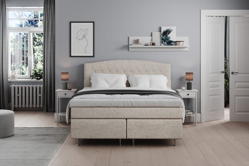 Belda Sängpaket 180x200 Medium - Beige - Komplett sängpaket - Kontinentalsäng - Dubbelsäng