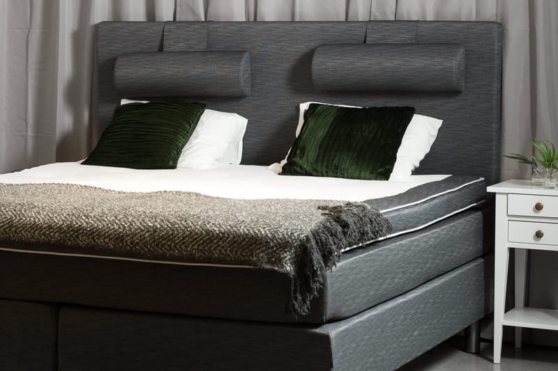 Belinda Komplett Sängpaket 180x200 cm - Mörkgrå - Komplett sängpaket - Kontinentalsäng - Dubbelsäng