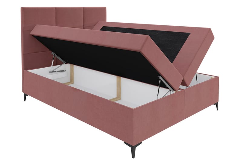 Boksta Kontinentalsäng 200x200 cm LED-belysning - Grå - Möbler - Säng - Kontinentalsäng
