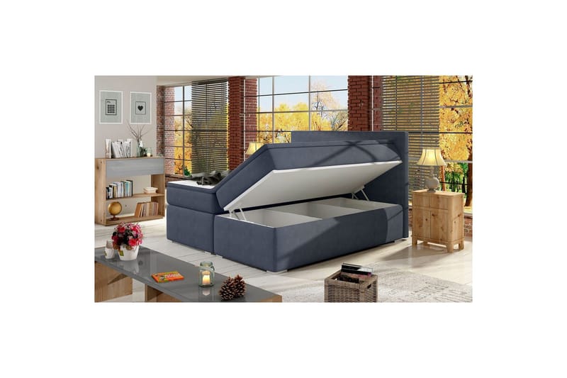 Boxspring Eltap Divalo - Soro 76, Blå, 140x200 cm - Möbler - Säng - Kontinentalsäng